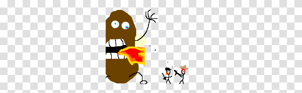 Mythbuster Guys Fighting For Giant Baked Potato Drawing, Animal, Plant Transparent Png