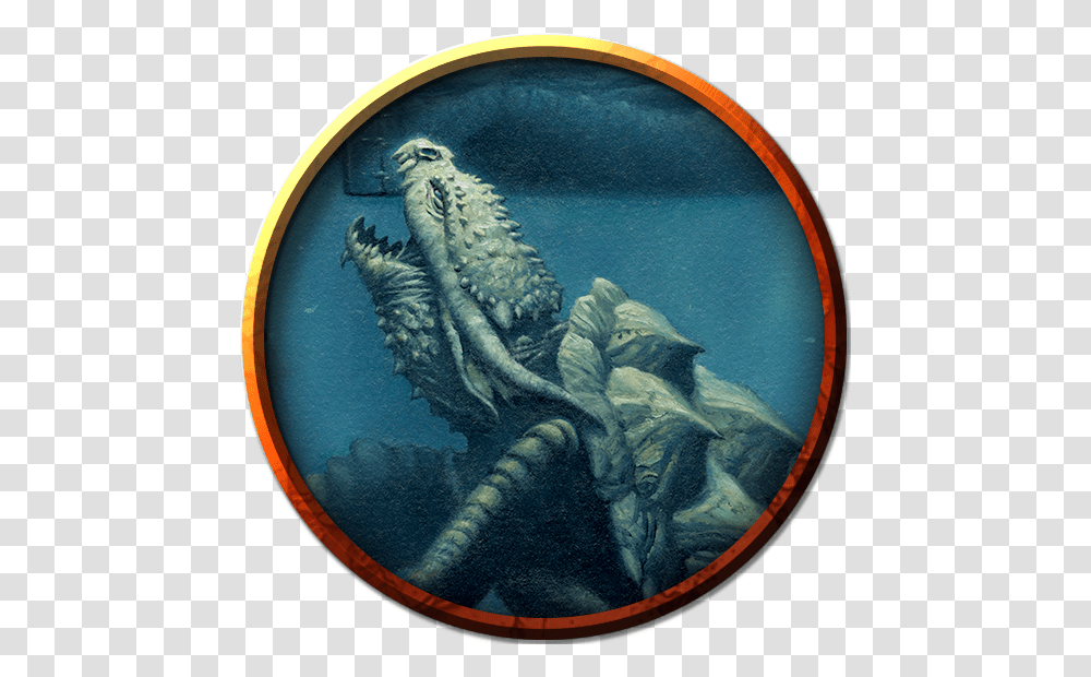 Mythical Creatures Underwater, Painting, Dragon, Coin Transparent Png