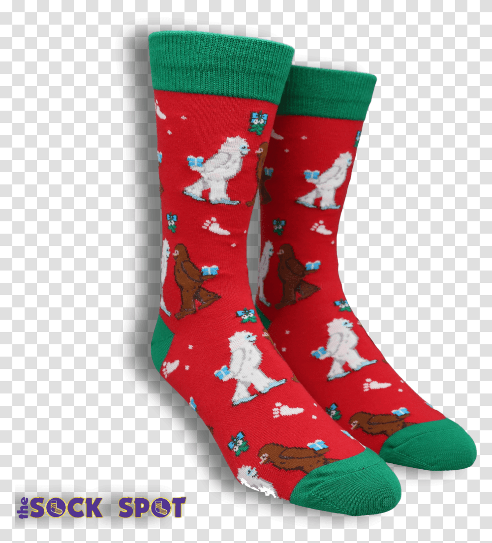 Mythical Kissmas Christmas Socks By Socksmith Sock, Apparel, Shoe, Footwear Transparent Png