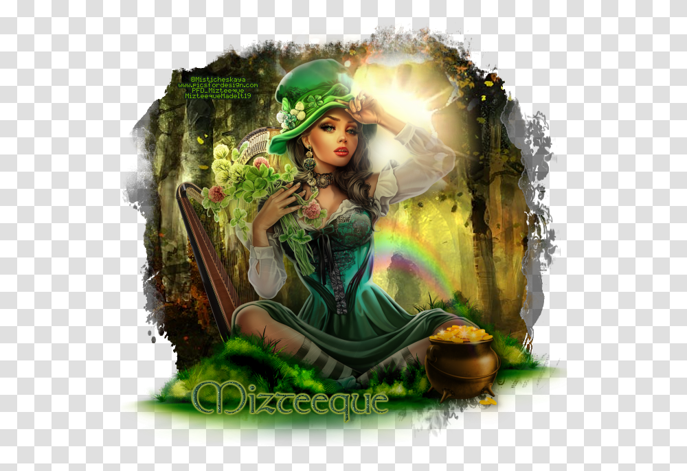 Mythology, Green, Person, Painting Transparent Png