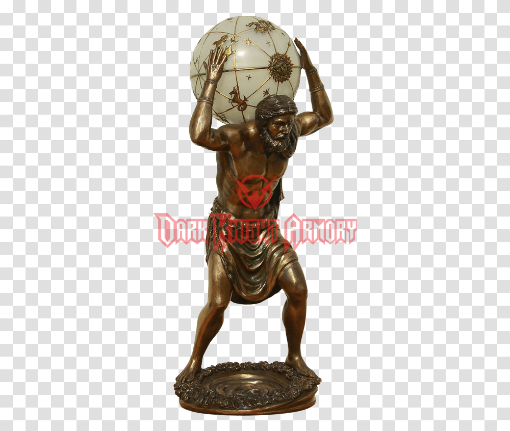 Mythology Statues And Roman Atlas Costume Greek Titan, Bronze, Person, Hand, Arm Transparent Png