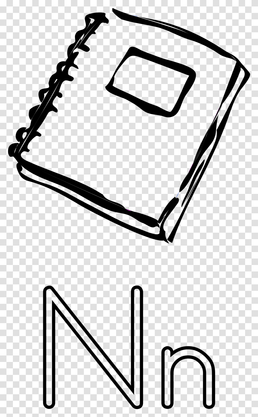 N Is For Notebook Clip Arts Homework Clipart Black And White, Outdoors, Flare, Light, Nature Transparent Png