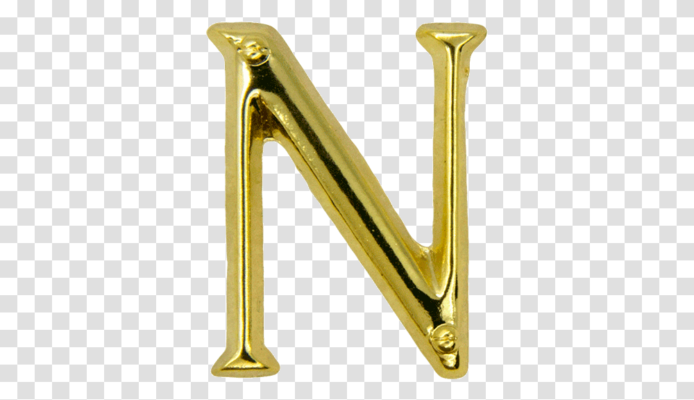 N Letter In Gold, Alphabet, Hammer, Tool Transparent Png