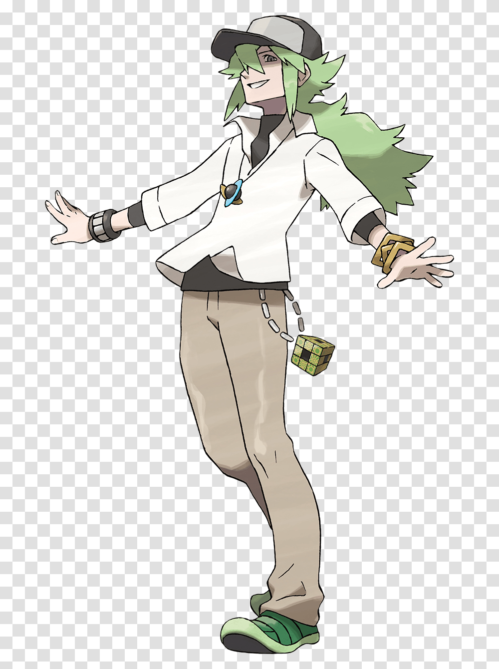 N Pokemon Black And White, Person, Shoe, Hat Transparent Png