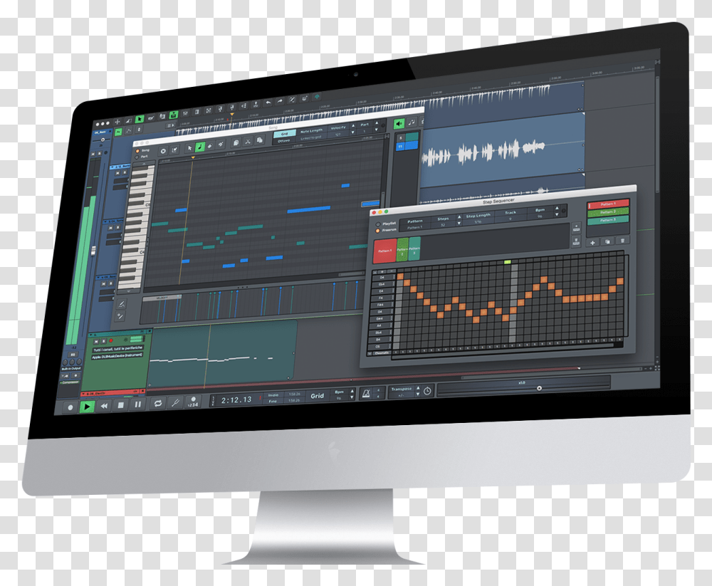 N Track Studio Studio Computer, Monitor, Screen, Electronics, LCD Screen Transparent Png
