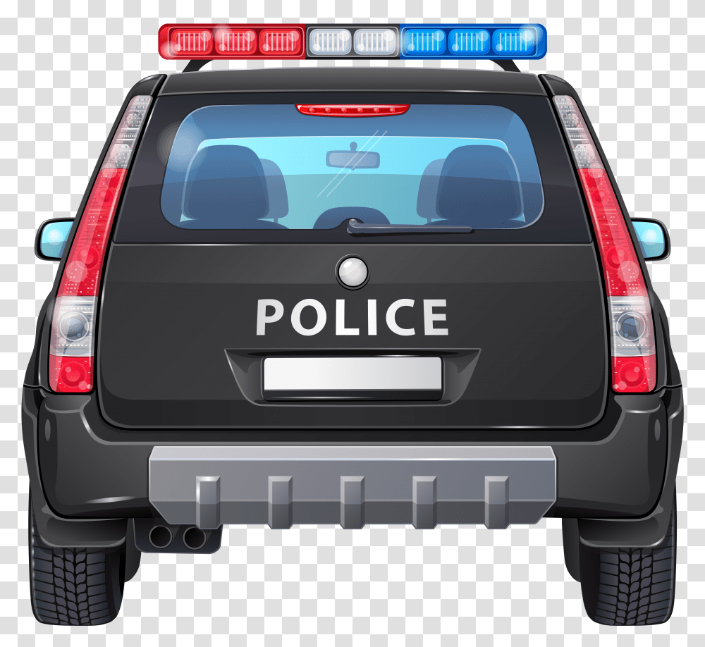 Naara E Milad Vs Police Siren Dj Clip Art Library Back Of Police Car Clipart, Vehicle, Transportation, Automobile, Bumper Transparent Png
