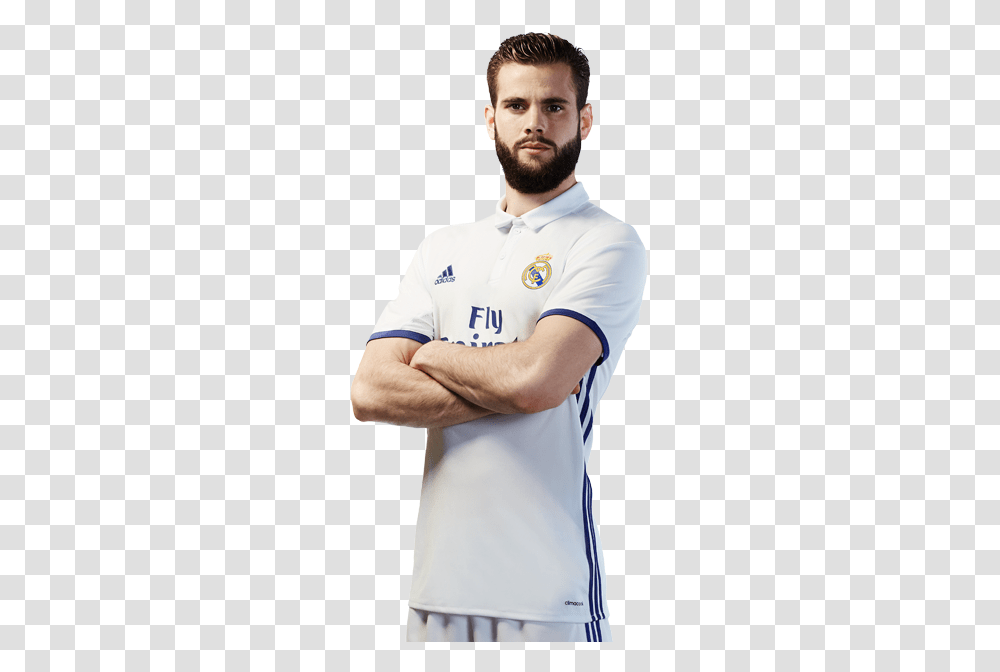 Nacho Real Madrid, Person, Shirt, Athlete Transparent Png