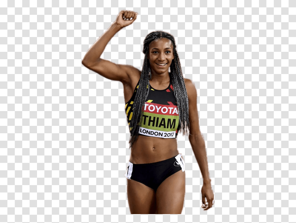 Nafissatou Thiam Fist In The Air Girl, Person, Shorts, Female Transparent Png