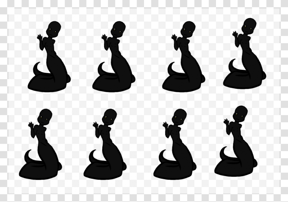 Naga Chibi Bases, Kneeling, Silhouette, Chess, Game Transparent Png