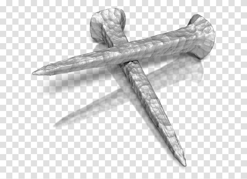 Nail Clipart Cross Nails In The Cross Clip Art, Axe, Tool, Aircraft Transparent Png