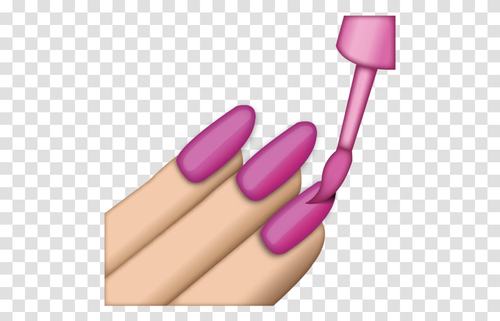Nail Polish Emoji, Hand Transparent Png