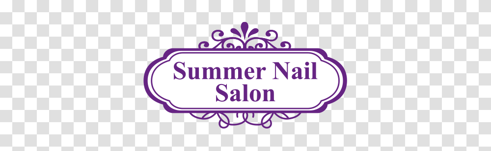 Nail Salon Clipart Free Clipart, Label, Word, Purple Transparent Png