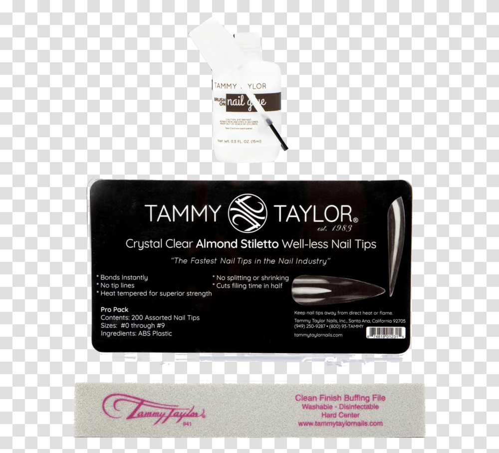 Nail Tip Kit Tammy Taylor, Text, Label, Paper, Business Card Transparent Png