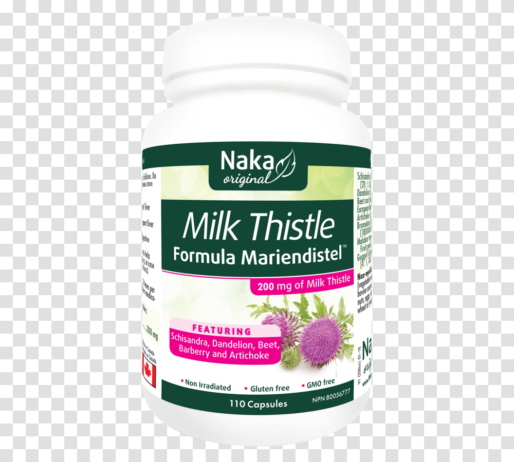 Naka Original Milk Thistle Formula Mariendistel 200 Purple Coneflower, Plant, Food, Jar, Lupin Transparent Png
