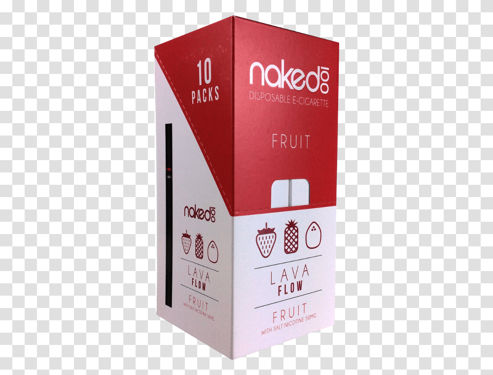 Naked Disp Lava Flow 50mg Naked Disposable E Cig, Bottle, Cosmetics, Box, Carton Transparent Png