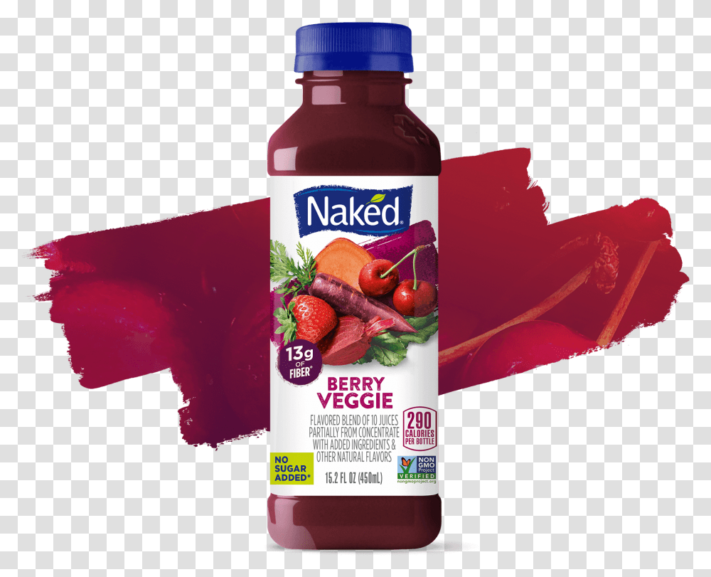 Naked Juice Berry Veggie Berry Veggie Naked Juice, Food, Ketchup, Plant, Jam Transparent Png
