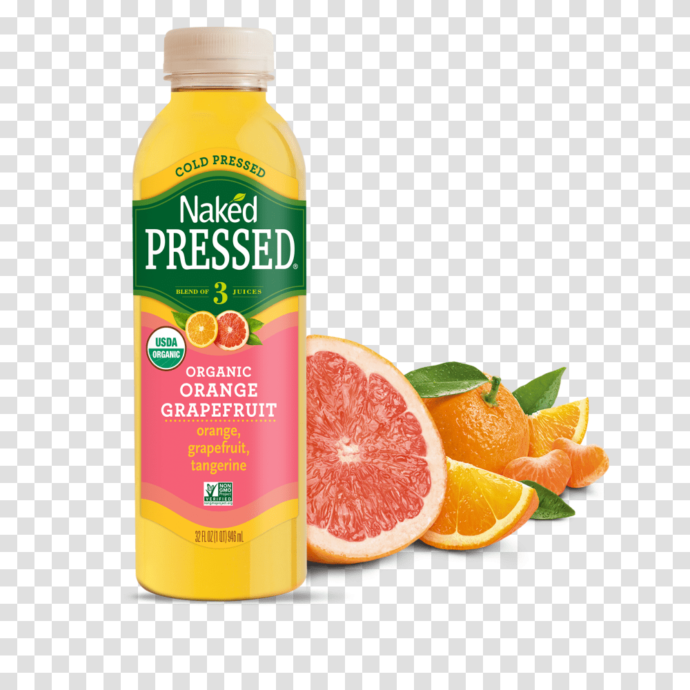 Naked Juice Organic Orange Grapefruit, Citrus Fruit, Produce, Food, Plant Transparent Png
