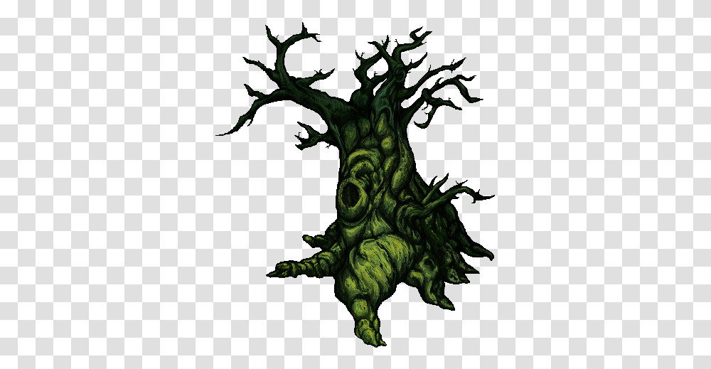 Naked Tree Green, Dragon, Cross, Moss Transparent Png