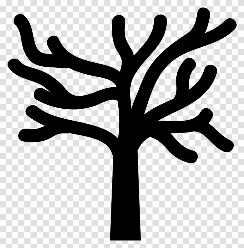 Naked Trees Branches Tree Branch Icons, Stencil, Cross, Silhouette Transparent Png
