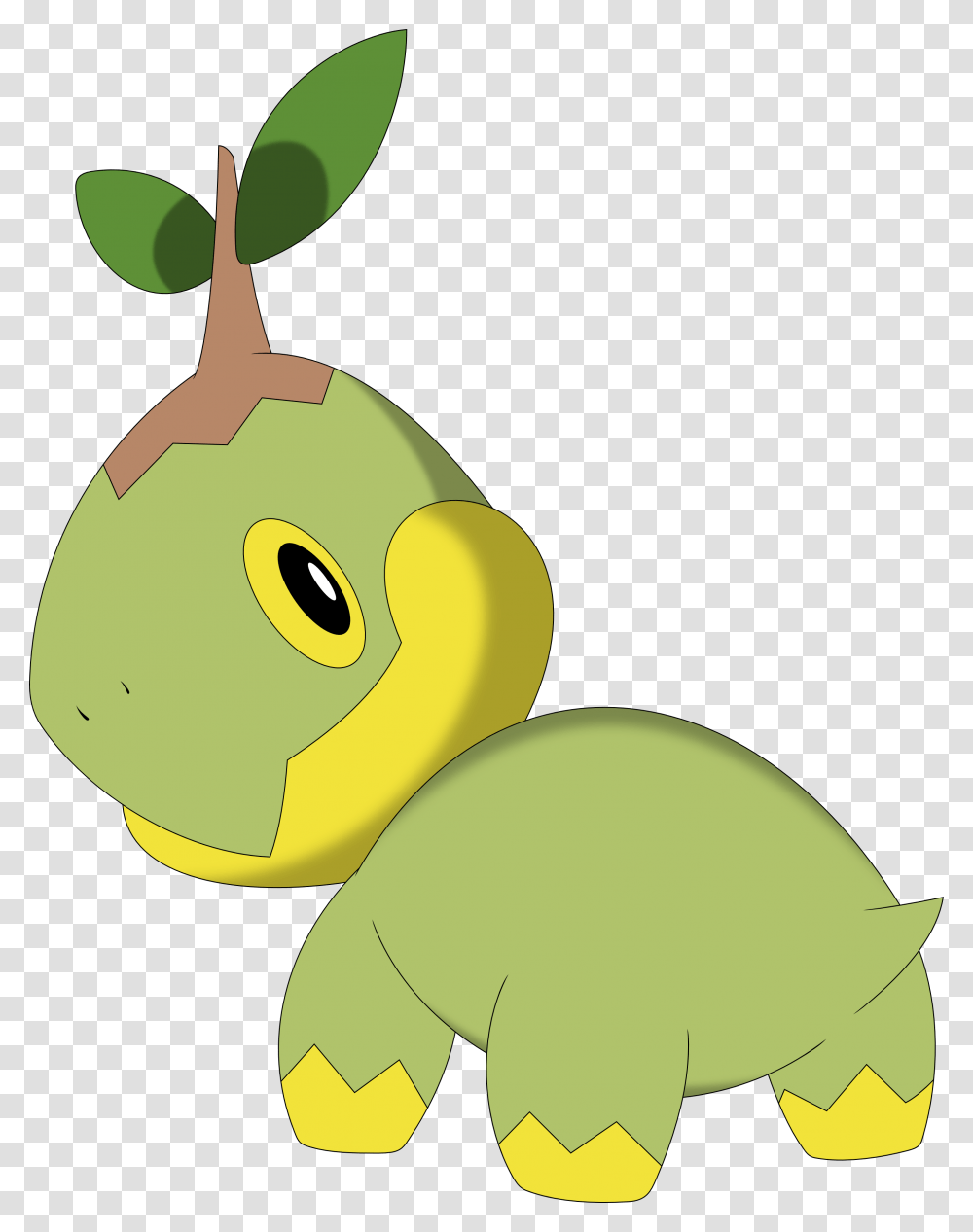 Naked Turtwig By Porygon2z Naked Turtwig By, Animal, Invertebrate, Plant, Green Transparent Png