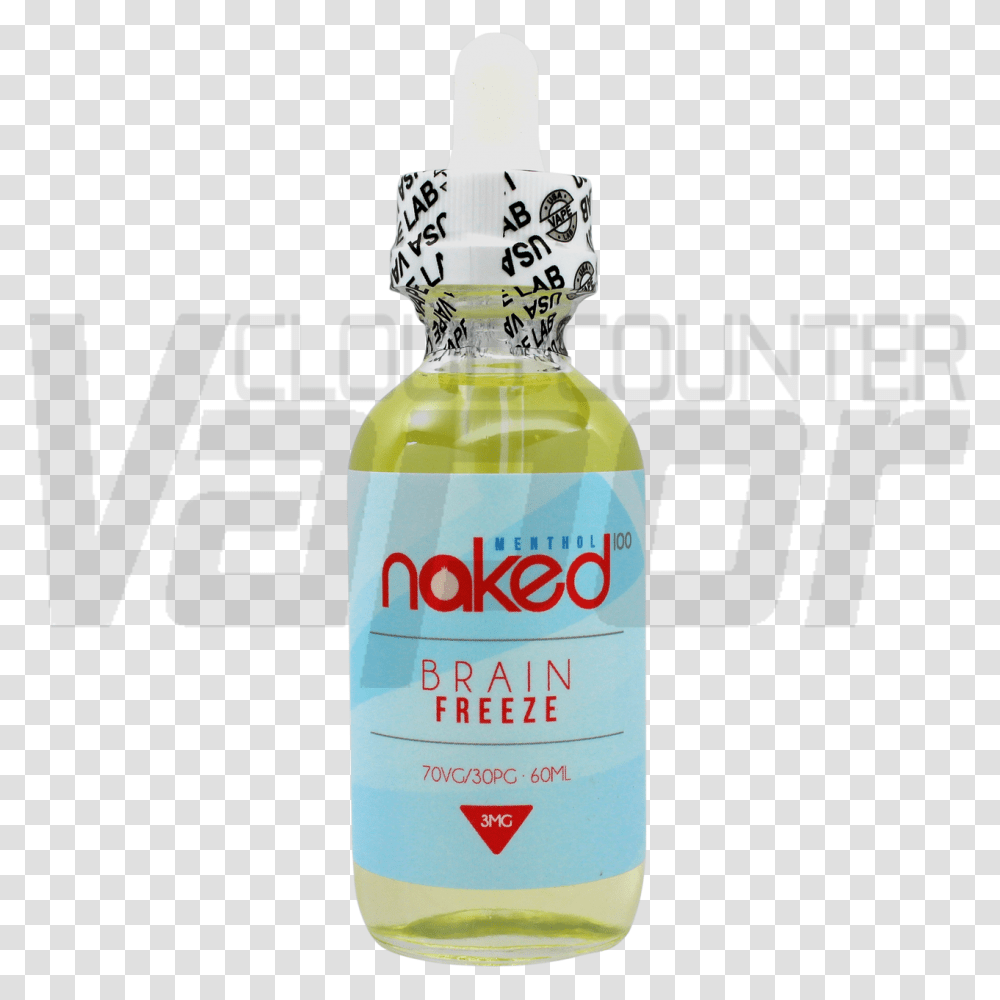 Naked Vape Juice Brain Freeze, Bottle, Cosmetics, Ketchup, Food Transparent Png
