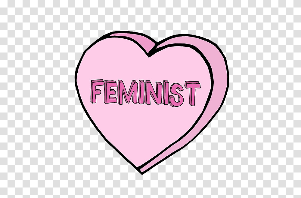 Naklejka Feminist, Heart Transparent Png