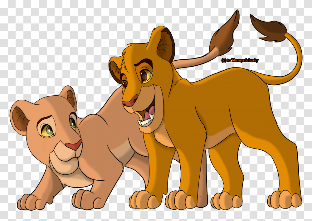 Nala And Simba Nala Characters From Lion King, Wildlife, Animal, Mammal, Cougar Transparent Png