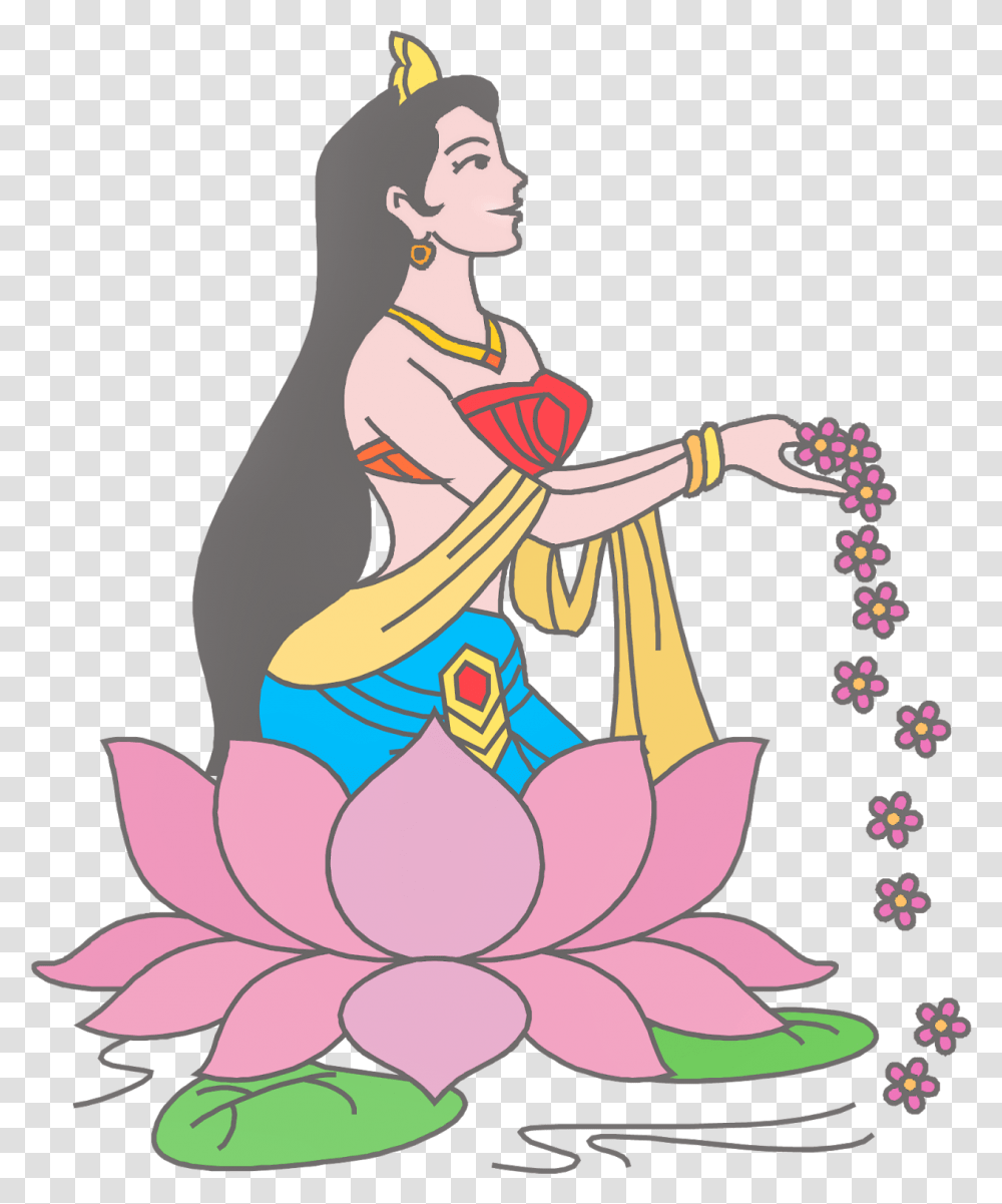 Namaskar Welcome Clipart Welcome Girl With Flower, Person, Human, Performer, Leisure Activities Transparent Png