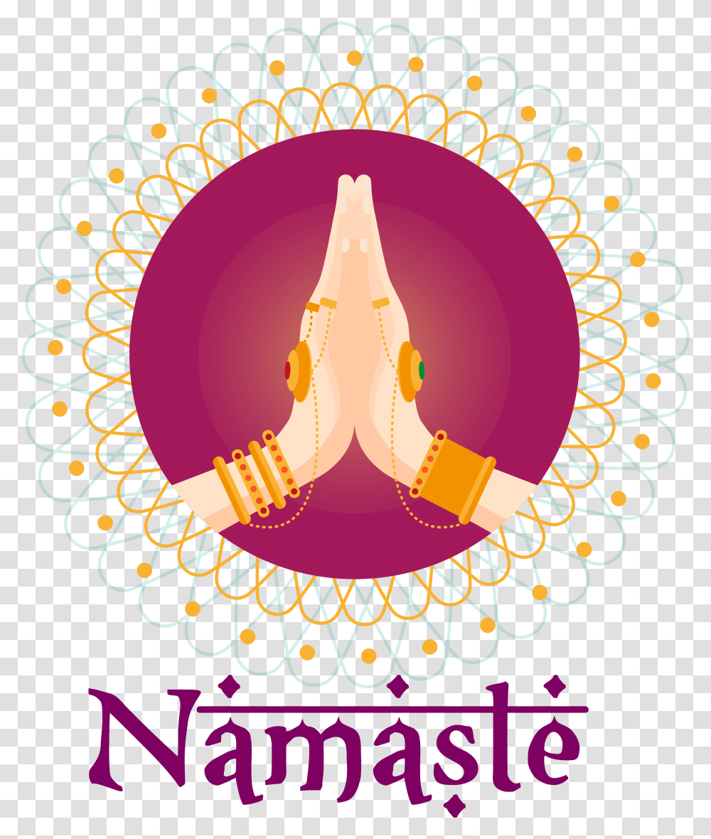 Namaste Logo, Pattern, Purple Transparent Png