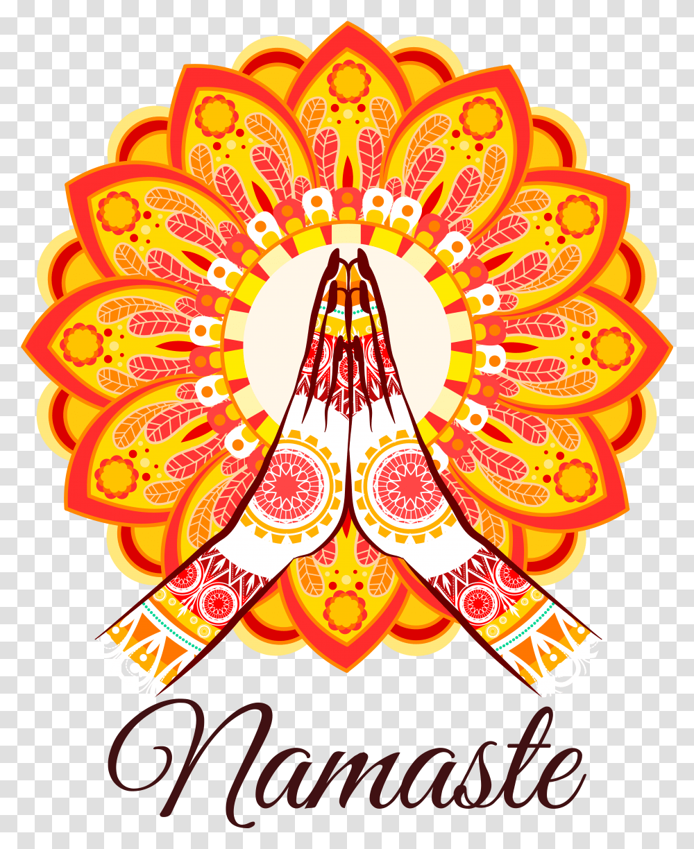Namaste, Pattern, Floral Design Transparent Png
