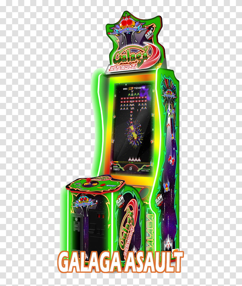 Namco Galaga Assault Moss Distributing, Arcade Game Machine Transparent Png