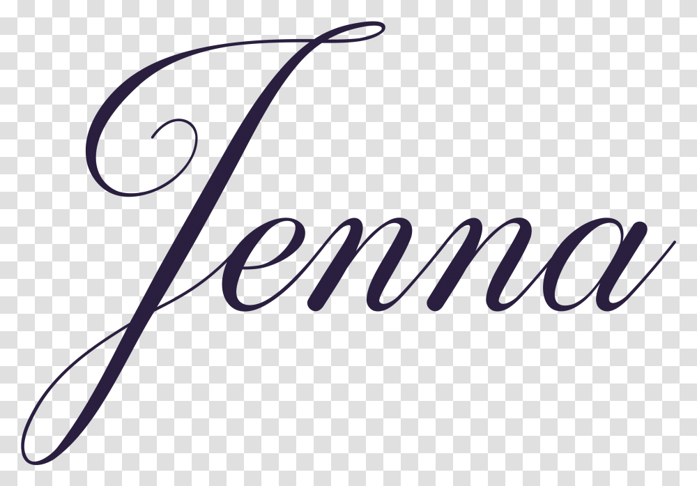 Name Jenna In Calligraphy, Alphabet, Word, Handwriting Transparent Png