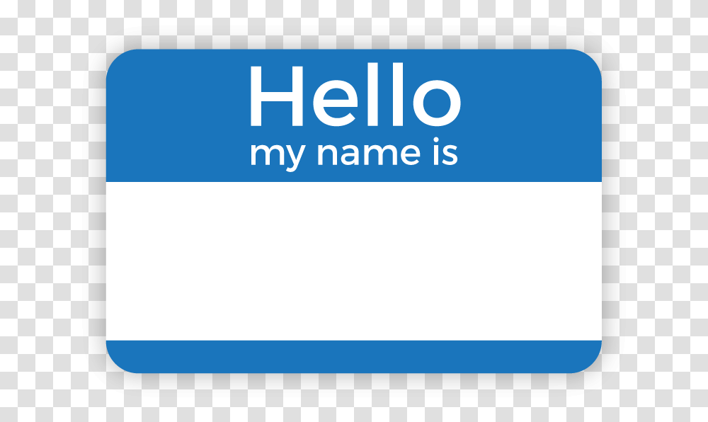 Name Tag Badge Template Blue Area Image With Blue Hello My Name, Logo Transparent Png