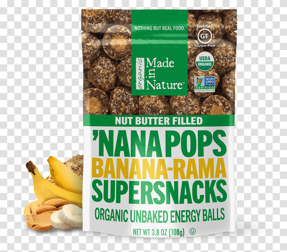Nana Pops Banana Rama Supersnacks Natural Foods, Plant, Vegetable, Nut, Sesame Transparent Png