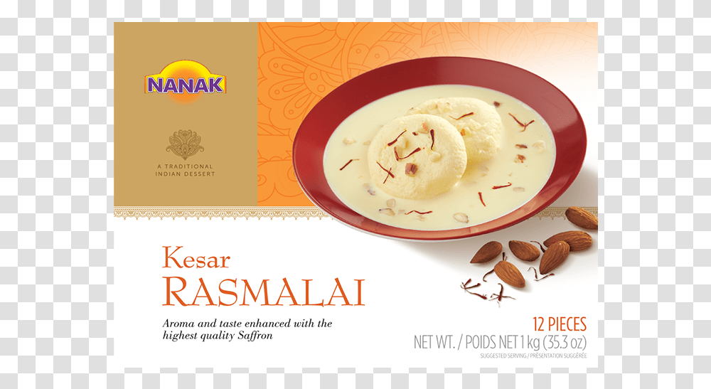 Nanak Rasmalai, Cream, Dessert, Food, Advertisement Transparent Png