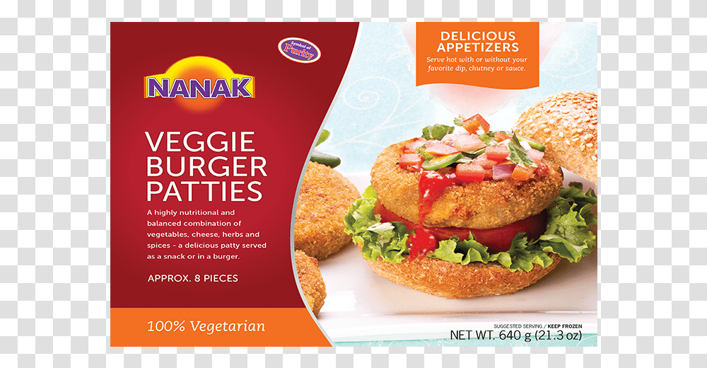 Nanak Veggie Burger Patties, Advertisement, Flyer, Poster, Paper Transparent Png
