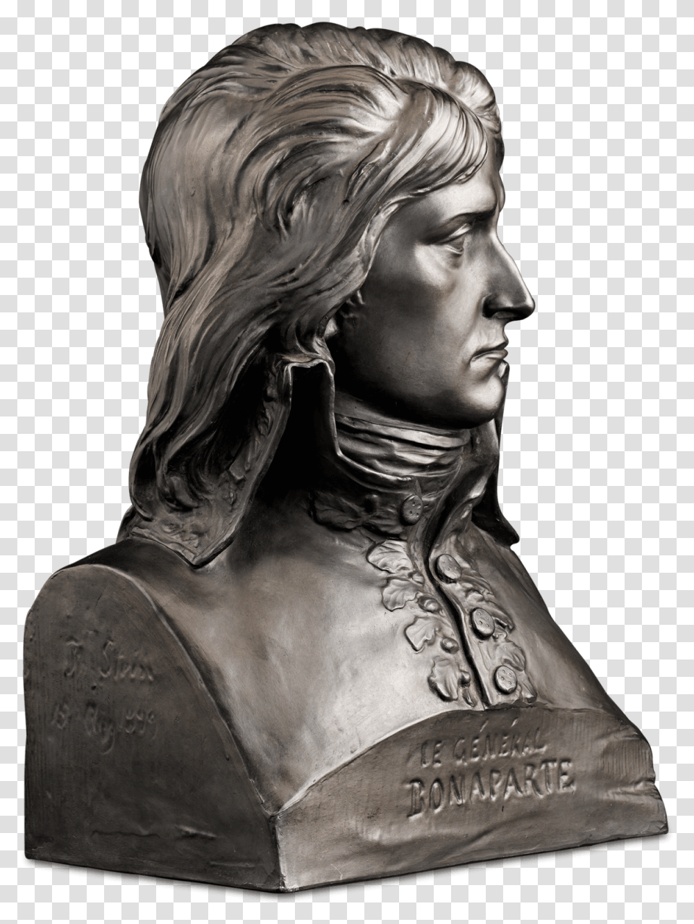 Napoleon Bust Side View Napoleon Bust, Head, Bronze, Skin, Person Transparent Png