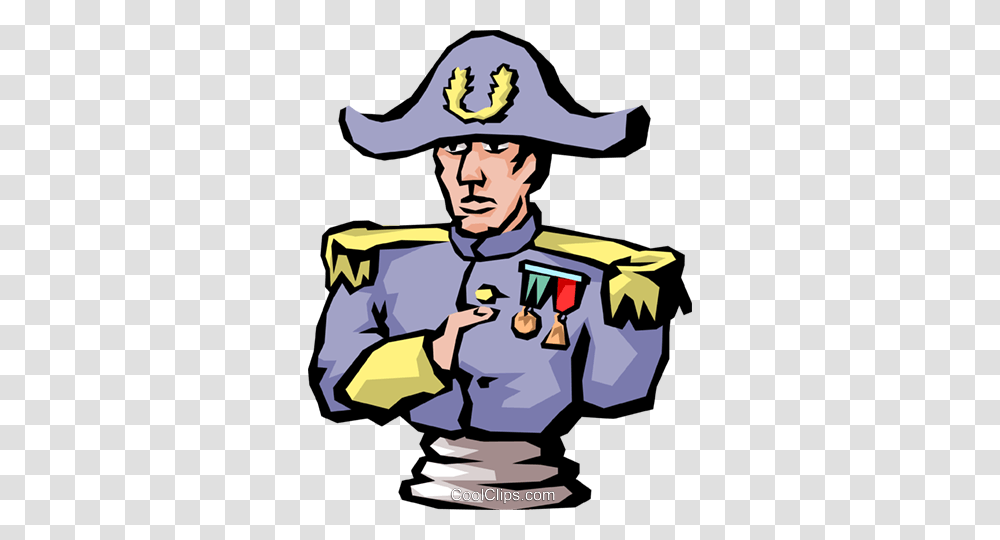 Napoleon Royalty Free Vector Clip Art Illustration, Person, Human, Military Uniform, Officer Transparent Png