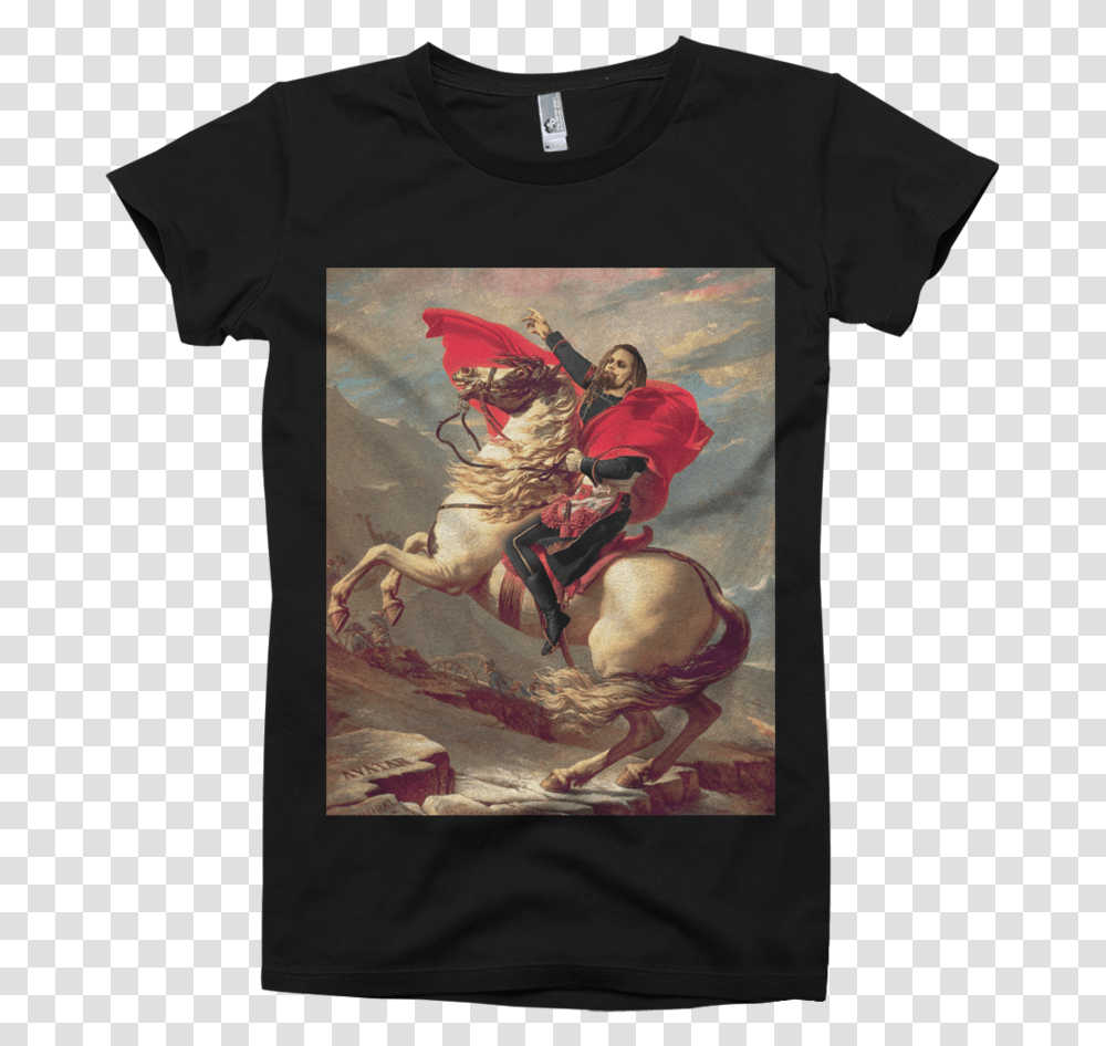 Napoleon Tee Napoleon Crossing The Alps And The Definition, Apparel, T-Shirt, Person Transparent Png