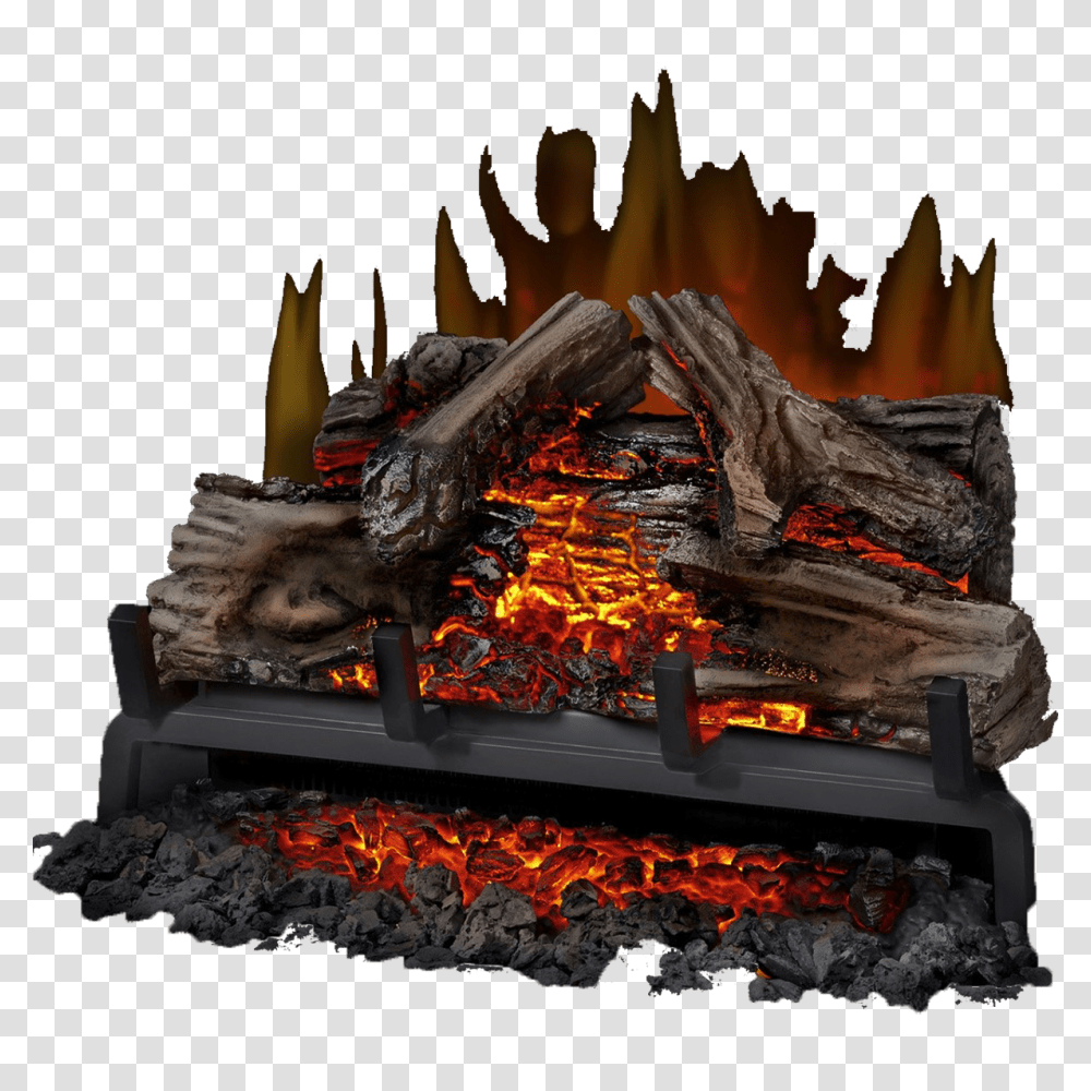 Napoleon Woodland Inch Electric Fireplace Insertlog Set, Indoors, Flame, Mountain, Outdoors Transparent Png