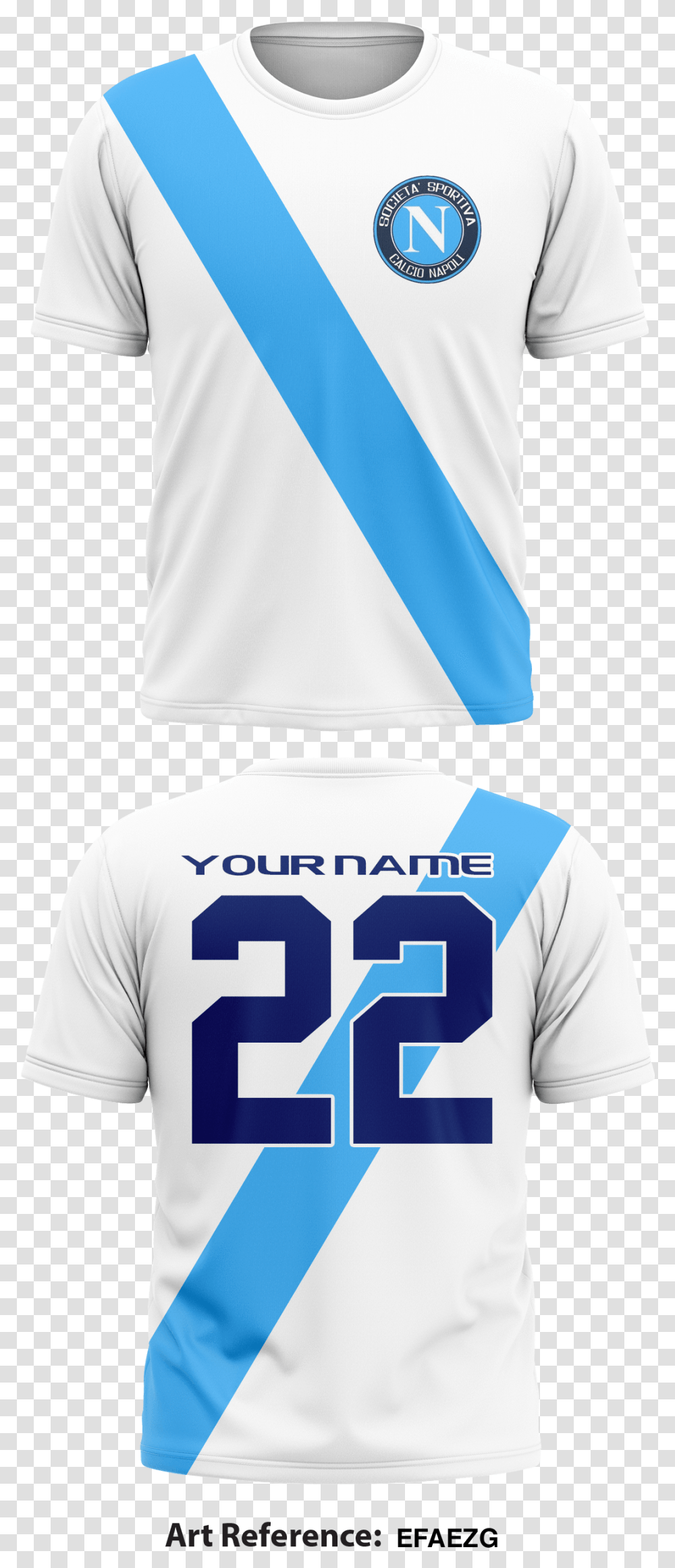 Napoli Fc Short Sleeve Soccer Jersey, Apparel, Shirt, Person Transparent Png