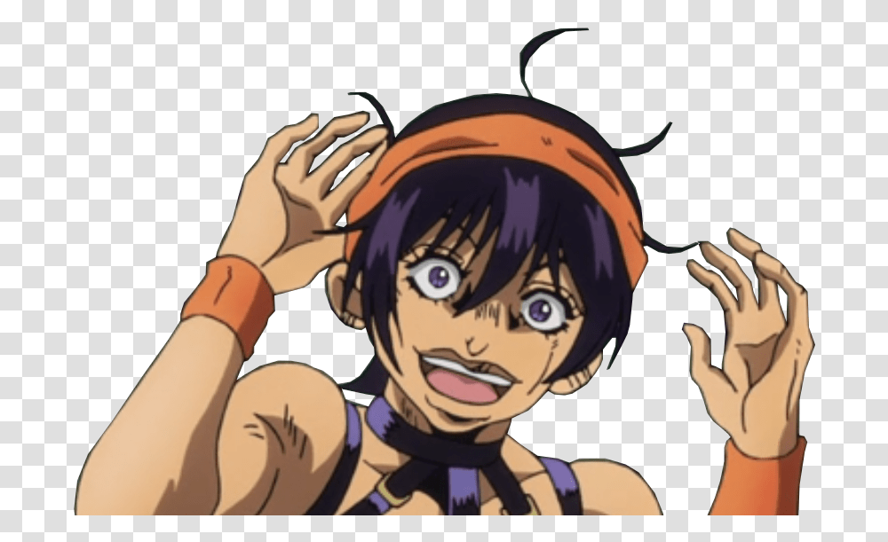 Narancia Is Happy Knowing A New Jojo Episode Came Out After Cartoon, Manga, Comics, Book, Person Transparent Png