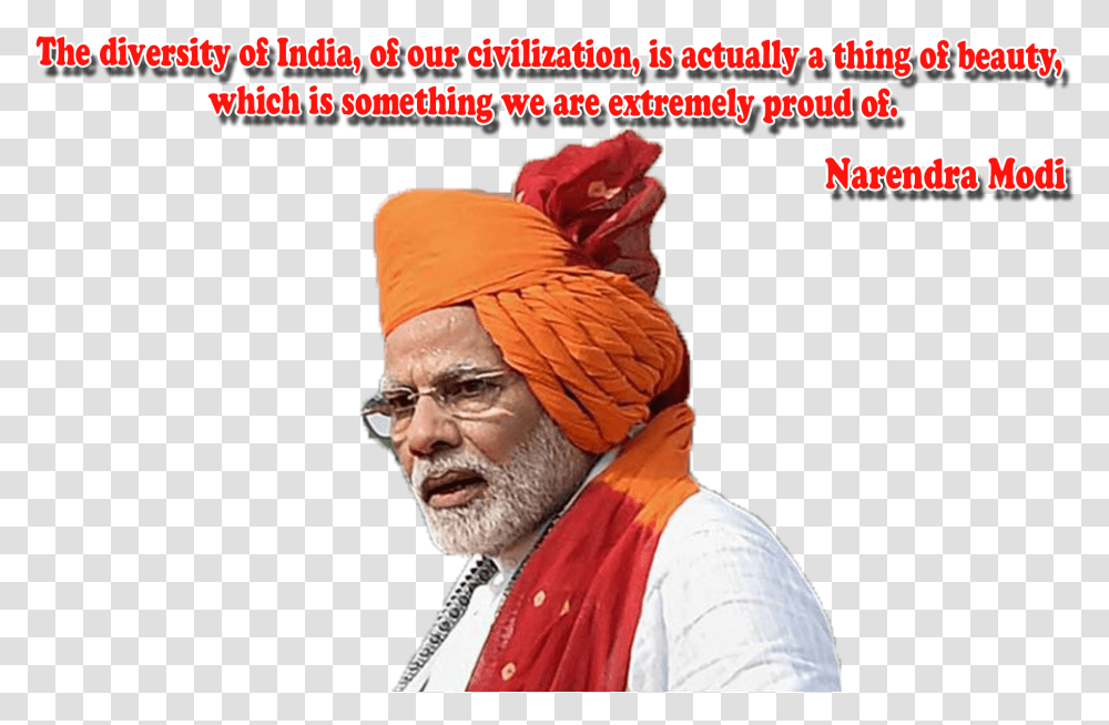 Narendra Modi Quotes Free Background Full Narendra Modi, Apparel, Turban, Headband Transparent Png