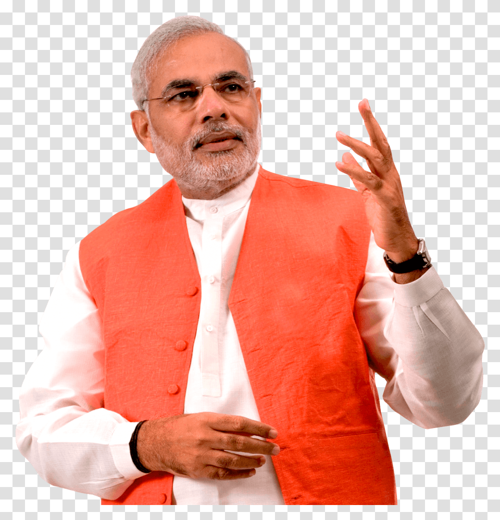 Narendra Modi Speaking Narendra Modi, Sleeve, Person, Shirt Transparent Png