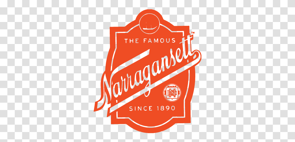 Narragansett Beer Orange Graphic Design, Label, Logo Transparent Png