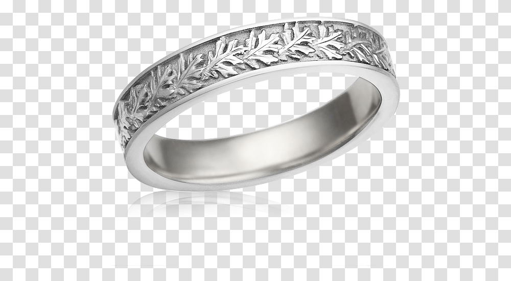 Narrow Oak Leaf Wedding Band Engagement Ring, Jewelry, Accessories, Accessory, Platinum Transparent Png