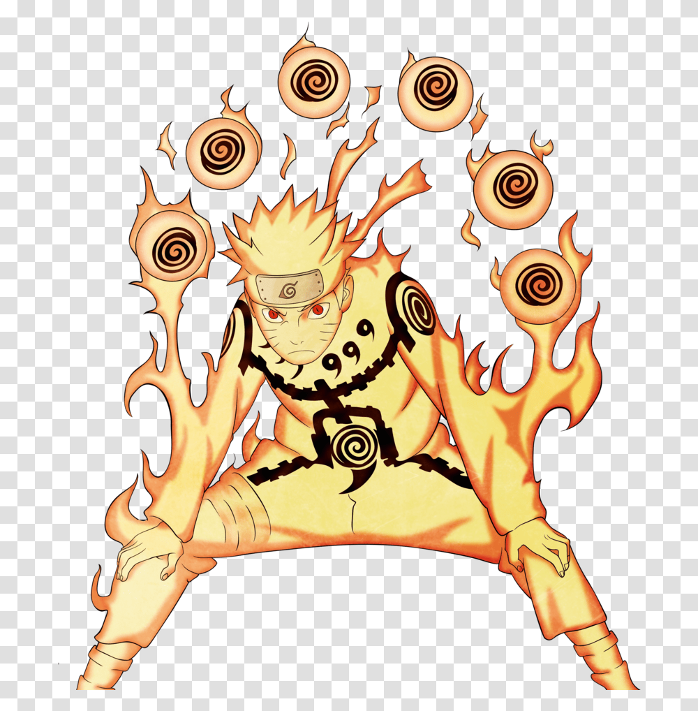 Naruto Akra Mode Clipart Nine Tails Chakra Mode Naruto, Skin, Person, Fire, Cushion Transparent Png