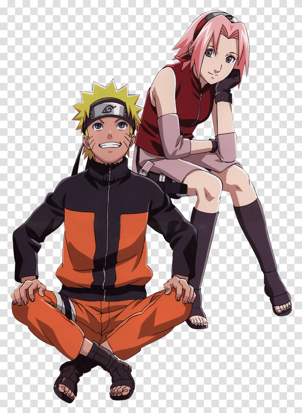 Naruto And Sakura, Person, Comics, Book, Manga Transparent Png