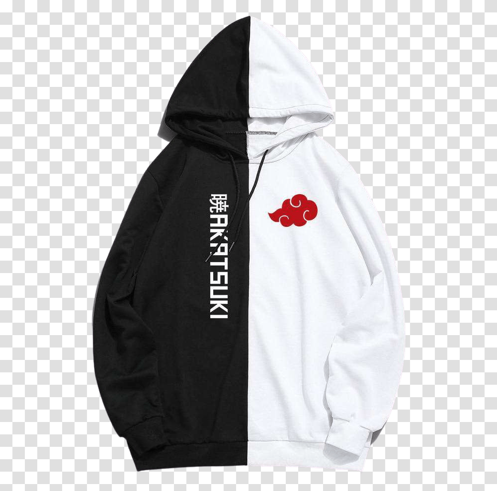 Naruto Anime Akatsuki Split Hoodie Anime Hoodie Akatsuki, Clothing, Apparel, Sweatshirt, Sweater Transparent Png