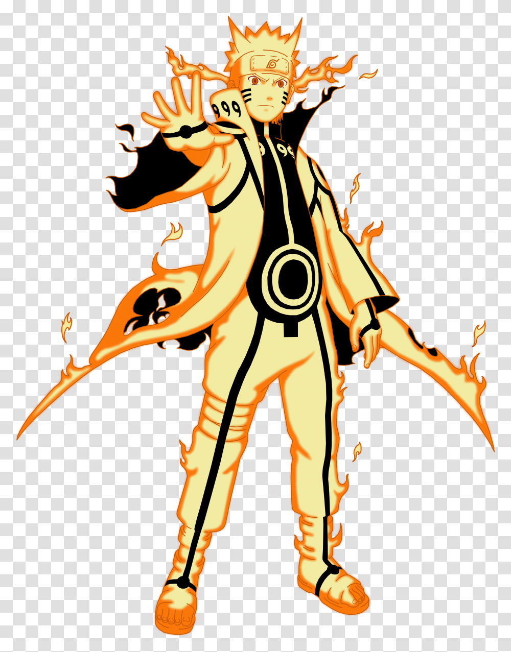 Naruto Bijuu Mode, Person, Human, Fire Transparent Png